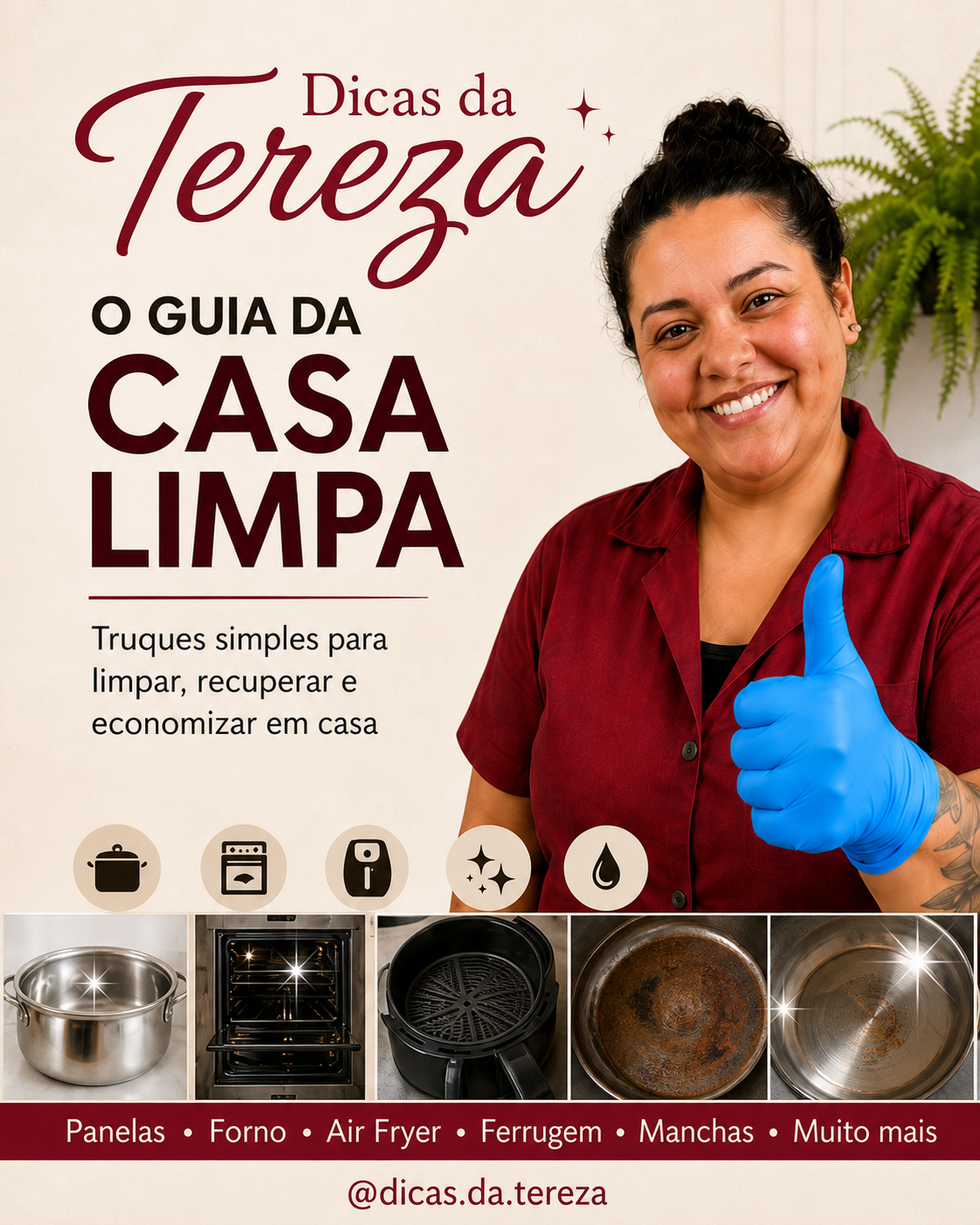 Capa do e-book Dicas da Tereza — O Guia da Casa Limpa